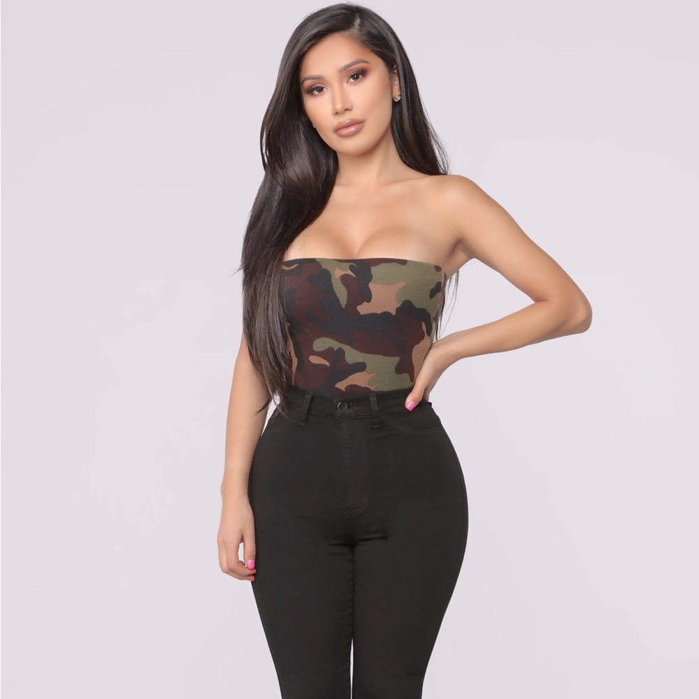 FashionNova Camo Tube Top